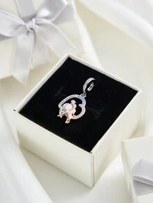 人造情人節心形銀吊墜,i Love You Forever情侶款兩色手工925純銀吊墜,附贈禮盒,適用於情人節、紀念日等場合,作為精品珠寶配飾,送給你的女友