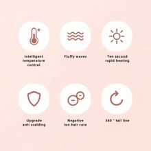 Mini Corn Curling Iron, Checker Texture For Fluffy Hair Style Tool - Black - View 2