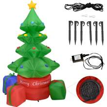 Inflatable Christmas Tree Rotating 360° Jumbo Decoration For Outdoor Led And Instant Inflation Of 20 Seconds General Measurements 2.2 X 1.3 X 1.45 M - 綠色 - 查看 2