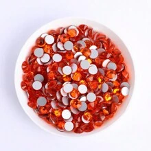 1440 Piezas De Vidrio Naranja Plano De Diamante De Imitación Con Espalda Plana Para Hacer Ropa Y Joyas De Bricolaje - Naranja - Ver 4