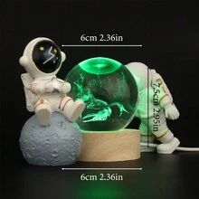 1入60mm巨蟹座水晶球附彩色木基座,十二星座禮物適合家居裝飾,節慶、生日、情人節、萬聖節和聖誕節 - 巨蟹座和彩光木底座 - 查看 4