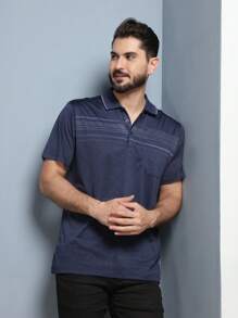 Men Polo Shirts - 寶藍色 - 查看 3