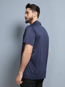 Men Polo Shirts - 寶藍色 - 查看 5