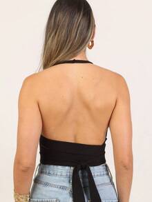 Women Knit Tops - 黑色 - 查看 3