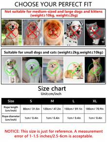 1 Bộ/2 Chiếc Hoặc 5 Bộ Dây Xích Tròn Nylon, Thích Hợp Cho Dây Xích Chó Teddy & Poodle Nhỏ Sử Dụng Khi Đi Ra Ngoài - Nhiều màu - Xem 3