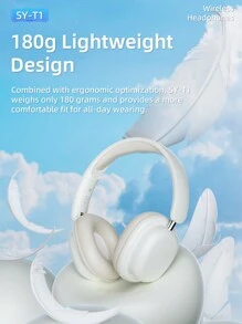 無線耳機,升級版qcc 5.3,長壽命電池,頭帶式耳機適用於電競和音樂 - 粉色 - 查看 4