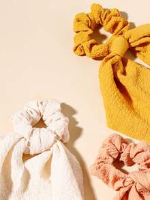 超仙甜美緞帶髮帶可保護您的頭髮不受傷害,具有高彈性,3入組