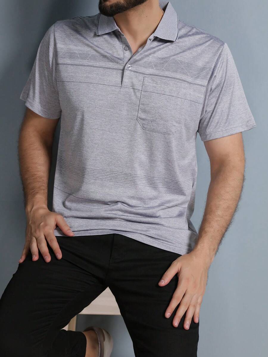 Men Polo Shirts - Xám - Xem 1