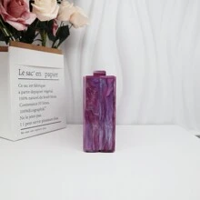 迷你紫色亞克力時尚盒型包帶金屬鏈 - 紫丁香色 - 查看 4