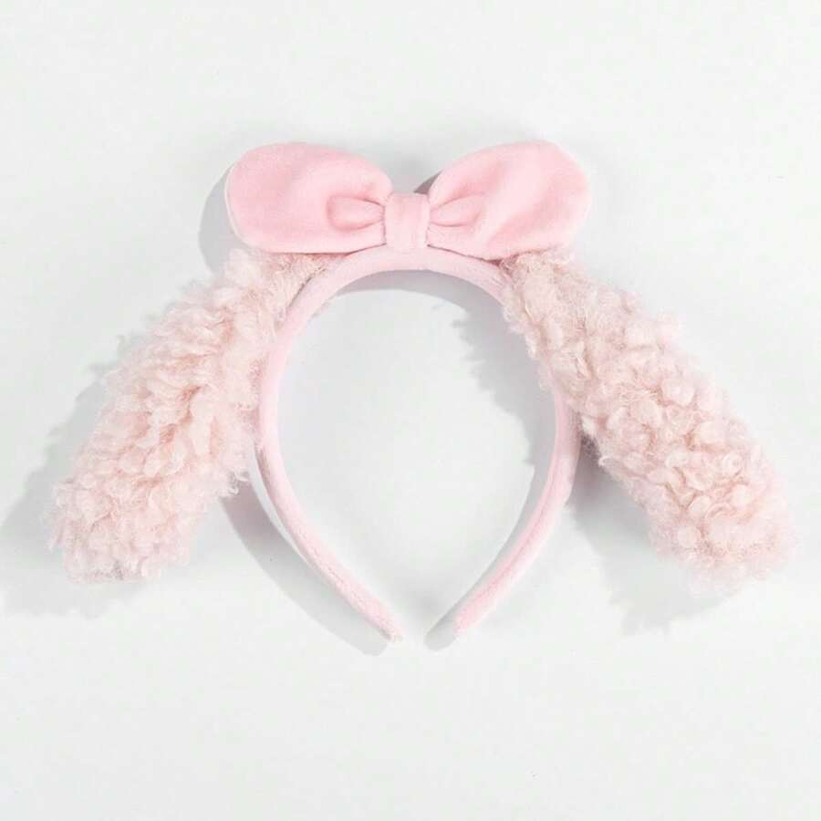 跨境洗臉頭帶羊咩咩可愛頭帶女毛絨頭帶髮飾新款頭飾秋冬款