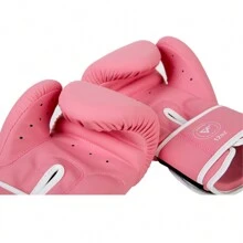 1 Pair 2pcs Women Adult Professional Weight Pink Boxin G Gloves, Training & Competition Dedicated Boxing Gloves, Custom-Made PU Material, Professional Padding - Pink - View 5