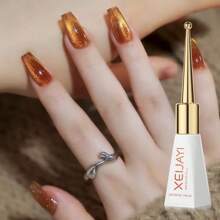 XEIJAYI 1pc 10ml Amber Magnetic Cat Eye Chrome Nail Powder Chameleon Metallic Nail Art Glitter Powder For Gel Polish DIY Home Nail Salon - Brown - View 3