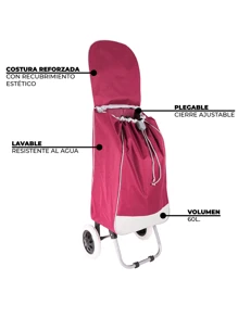 Storage Island & Carts - Burgundy - View 3