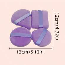 4入軟式氣墊粉撲,粉撲海綿,適用於氣墊粉底,美妝蛋,粉撲,乾、濕雙用的製作工具