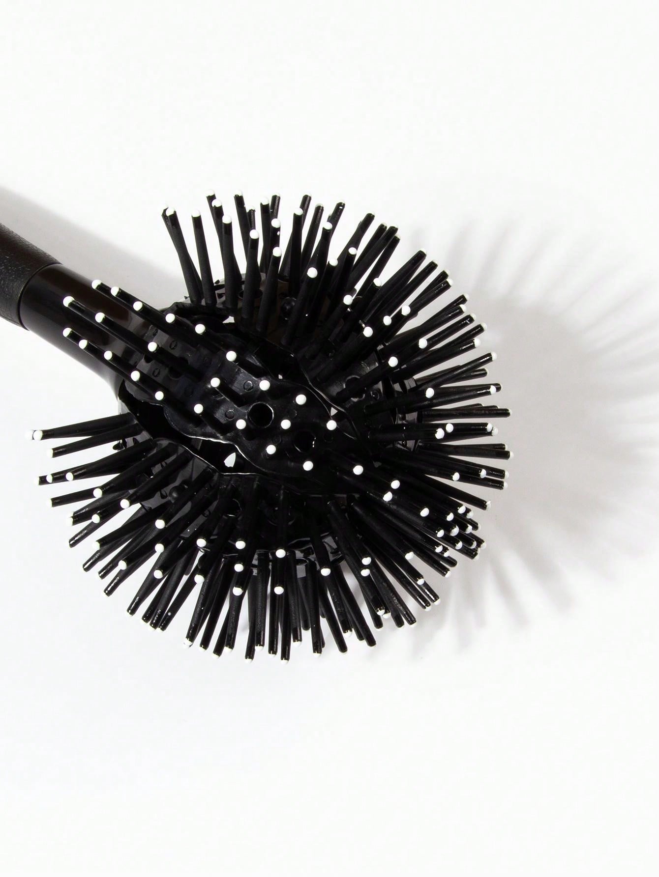 Dry and wet use round hairbrush 1 large plastic funny round dual