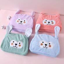 1件兒童浴巾,柔軟親膚,卡通珊瑚絨帶帽毛巾連口袋裝適合0-3歲男女孩,適用於秋季裝飾,旅行,洗浴和游泳池,帶有帽子和扣環設計,是新生禮物的理想選擇