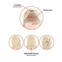 Trắng Lỏng lẻo Múa Tóc giả tổng hợp Dài Dợn sóng Ren Mặt trước Tóc giả Đối với phụ nữ Hóa trang Tiệc Hóa trang Tóc Tóc giả - trắng - Xem 8