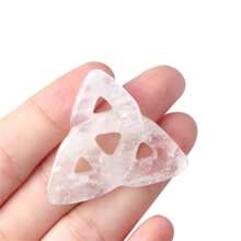 1pc 1inch Natural Stone Irish Knot No Hole Healing Cavring Tumble Ornament And Necklace Pendant