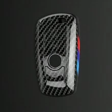 1入款碳纖維風格汽車鑰匙套,適用於bmw 2 3 4 5 7 8系列 X1 X2 X3 X5 X6 M2 M3 M4 M5 M5 M6 M8 - 碳纖色 - 查看 5