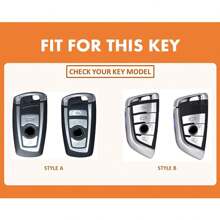 1入款碳纖維風格汽車鑰匙套,適用於bmw 2 3 4 5 7 8系列 X1 X2 X3 X5 X6 M2 M3 M4 M5 M5 M6 M8 - 碳纖色 - 查看 3