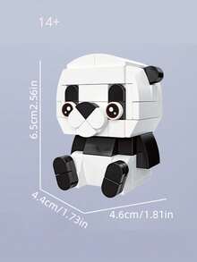 Panda Animal Series Mini Block Decoration - Black and White - View 5