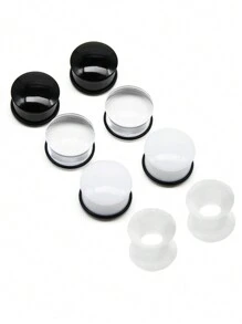 CIZME 8入組矽膠耳塞可彎曲耳道隧道插頭伸縮器耳套插頭量規套件雙耳朵穿透配飾首飾女男適用4mm、5mm、6mm、8mm、10mm、12mm、14mm、16mm、18mm、20mm - 彩色 - 查看 12