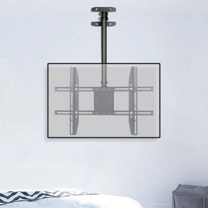 Ceiling TV Mount Bracket Roof VESA Wall Mount For 23-65 Inch Oled Led Qled Screen Full Motion Tilting TV Wall Stand With Adjustable Monitor Arm Load Up To 30KG Max VESA 600*400mm