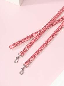 1 Miếng Mẫu sọc Dây xích vật nuôi Thích hợp Đối với Chó nhỏ Và Mèo Đến Sử dụng Ngoài trời - Đỏ - Xem 5