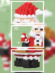 724pcs Santa Claus Building Blocks Set With Mini Diamond Blocks For Boys And Girls Birthday, Christmas Gift - Multicolor - View 2
