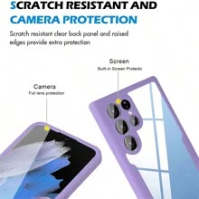 Hadaasi 1 件紫色混合 360 度全身 TPU+PC 双层亚克力防震硅胶保护壳适用于三星 Galaxy S25FE、Apple 17 Pro/17 Pro Max/17 Air/17、OPPO 和 Honor 400/400 Pro/400 Lite