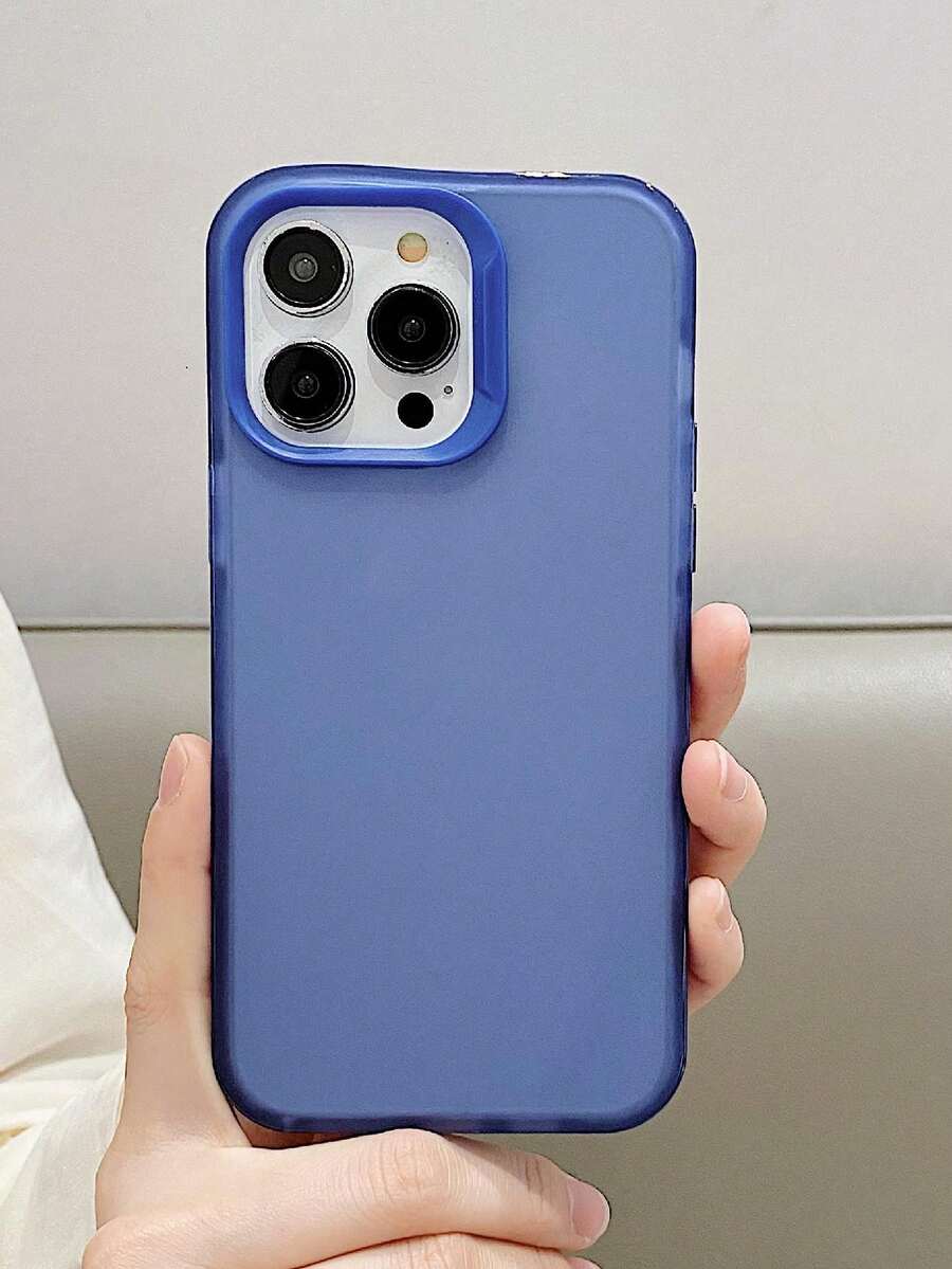 活力色块二合一大孔防护眼镜亲肤高端触感透明色手机壳适用于Iphone 14 14PRO 7 8 8PLUS X XR 11 12 12PROMAX 13 13PRO 15 15PRO 15PROMAX - 藍色 - 查看 1