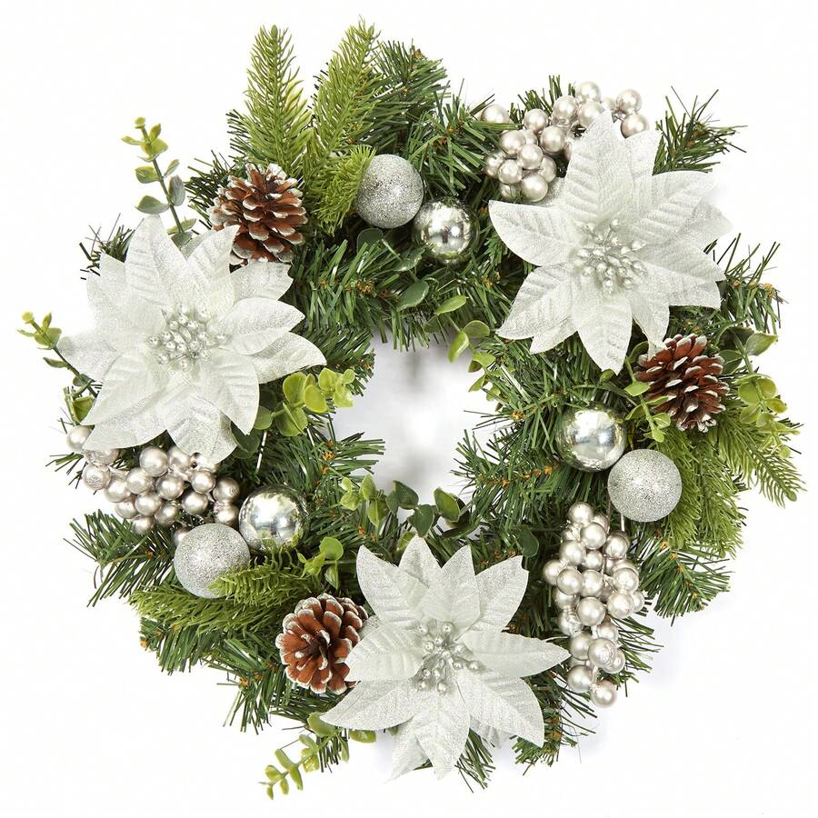 Christmas Wreaths & Garlands - Silver - View 1