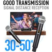 X6無線麥克風,具有光纖、同軸和3.5mm接口,可用於家庭、電視和ktv - 黑色 - 查看 5