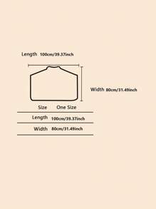 Women's Thickened Collar Poncho With Fringe Trim Shawl, Windproof & Sunproof, Suitable For Daily, Vacation, Party, And Travel - Navy Blue - View 4