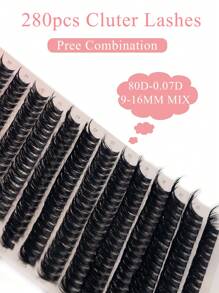 Individual Eyelashes Mink Palsu - Hitam - View 2