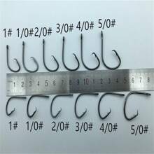 50Pcs Hooks Fishhooks Black Barbed Hooks Carp fishing-equipment Fishing Tools Eagle Mouth Hooks Fishing Supplies