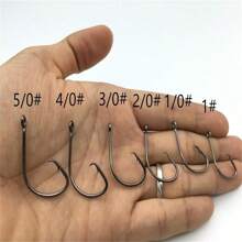 50Pcs Hooks Fishhooks Black Barbed Hooks Carp fishing-equipment Fishing Tools Eagle Mouth Hooks Fishing Supplies