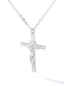Men's Personalized Fashion Jesus Portrait Cross Pendant Necklace 1 Piece