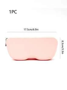 1入防摩擦眼鏡收納袋防水防塵太陽眼鏡盒眼鏡盒，矽膠眼鏡盒防摔耐用不變形儲物盒太陽眼鏡收納盒，防水化妝品雜物小物品收納袋眼鏡袋矽膠收納袋旅行太陽眼鏡收納盒，便攜式護目鏡盒迷你化妝包