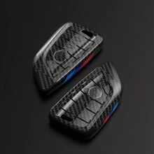 1入款碳纖維風格汽車鑰匙套,適用於bmw 2 3 4 5 7 8系列 X1 X2 X3 X5 X6 M2 M3 M4 M5 M5 M6 M8 - 碳纖色 - 查看 10