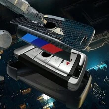 1入款碳纖維風格汽車鑰匙套,適用於bmw 2 3 4 5 7 8系列 X1 X2 X3 X5 X6 M2 M3 M4 M5 M5 M6 M8 - 碳纖色 - 查看 9