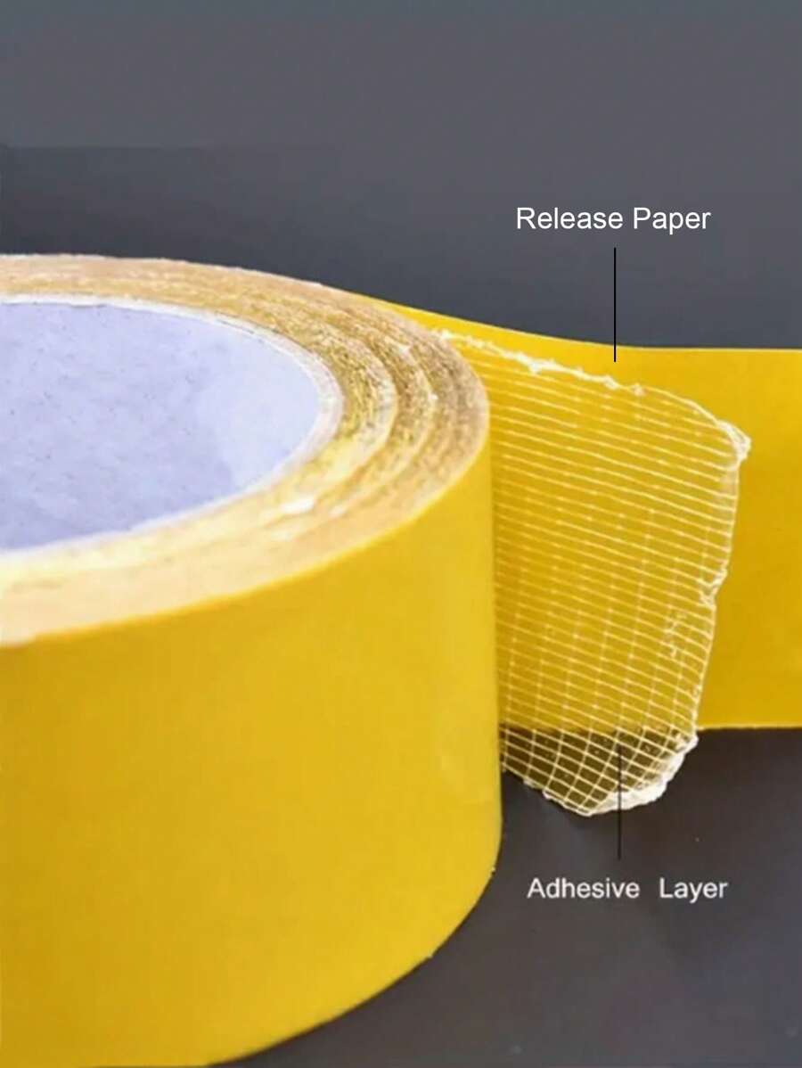 Double Sided Yellow Cloth Tape - Yellow - View 1