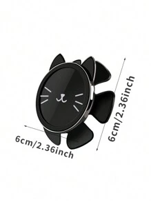 Gato De La Suerte Negro Que Agita La Mano - Negro - Ver 5