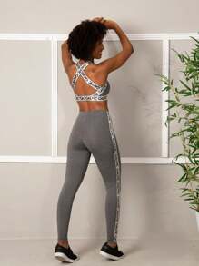 Women Sports Sets - 灰色 - 查看 4