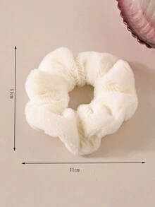 9入組秋冬季新款毛絨大腸發圈,簡約橡皮筋可愛扎頭繩毛毛飾品 - 彩色 - 查看 5