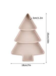 1pc Random Color Christmas Tree Shaped Nut Plate, Plastic Candy Plate, Melon Seed & Nut Box, Snack Plate For Slouchy People