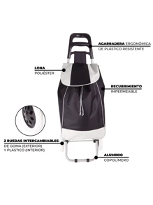 Carrito Para Mandado Sencillo - Negro - Ver 4