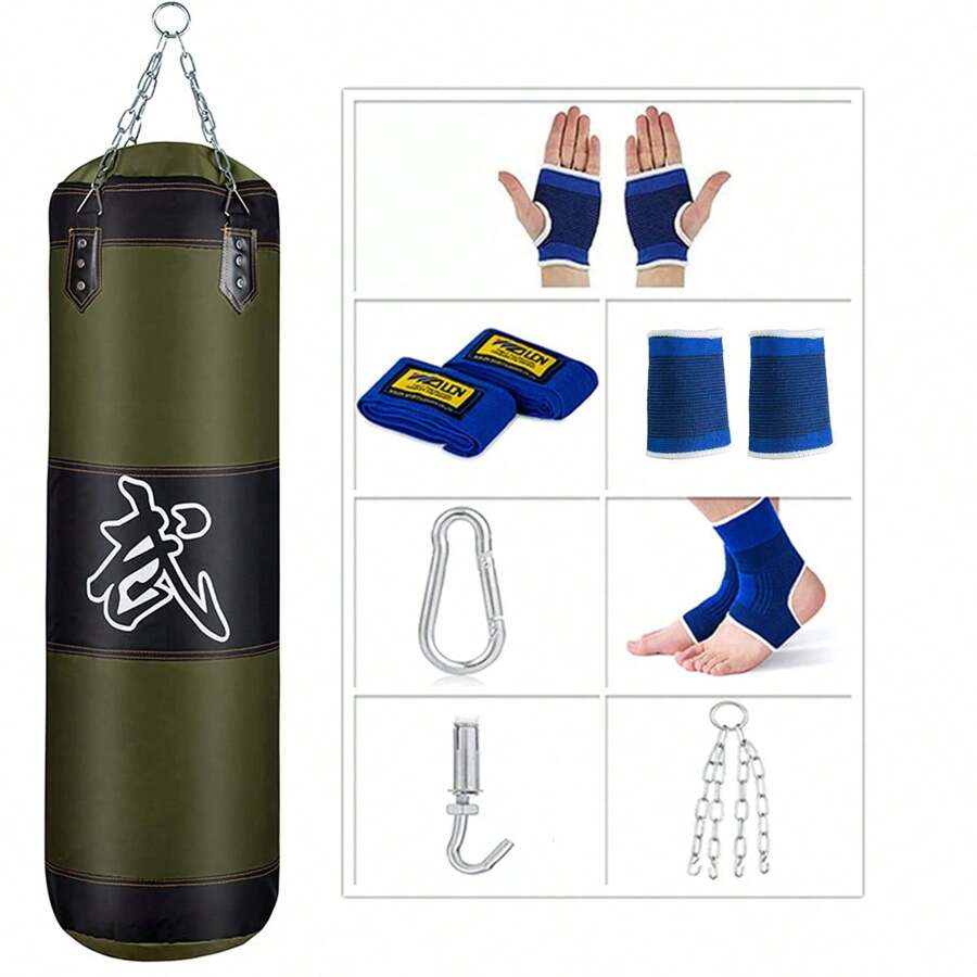 1套120cm綠色成人/青少年武術拳擊沙包 - 綠色 - 查看 1