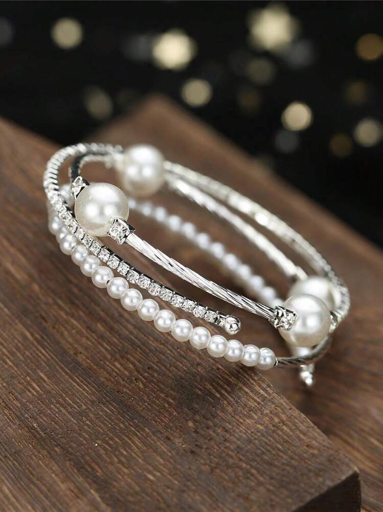 Set 6 Bracciali Aperti Argento: Bracciali Da Braccio Regolabili Con Spirale, Gioielli Minimalisti