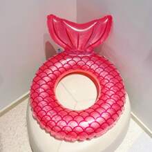 粉色美人魚游泳圈泳池漂浮